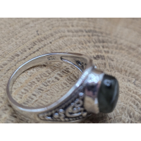 Echt zilveren ring met labradoriet. 